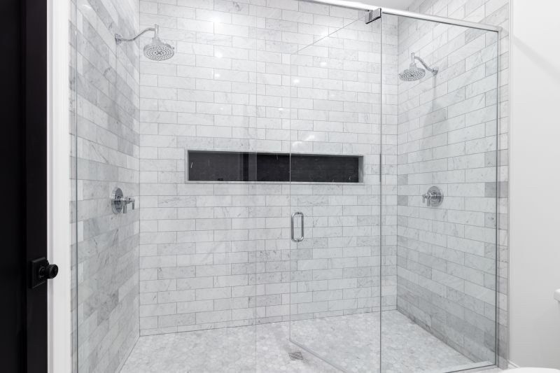 Spa-Style Shower with Multiple Showerheads