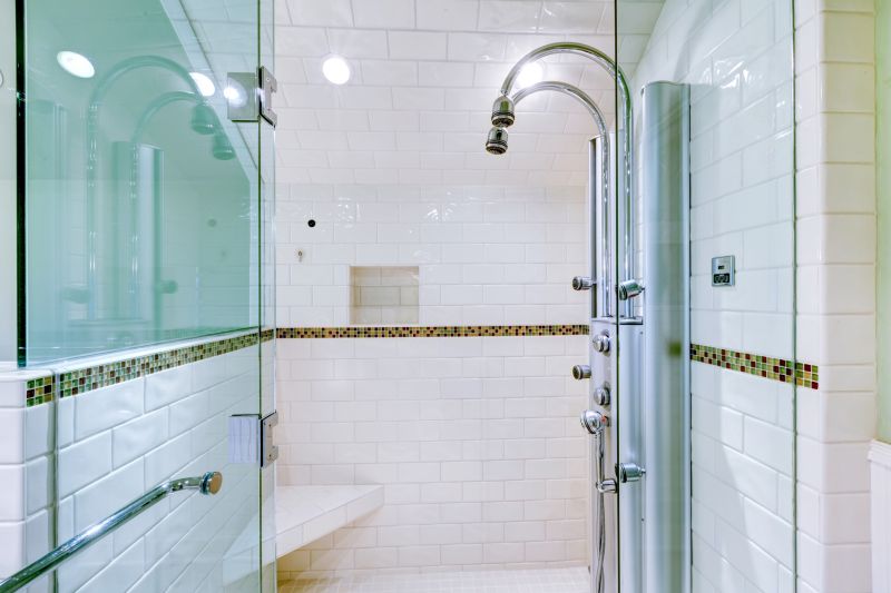Contemporary Shower with Glass Door